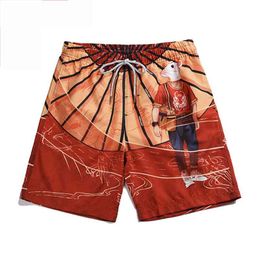 Man Floral Printing Men Shorts Beach Short Breathable Quick Dry Loose Casual Style Male Home 210629