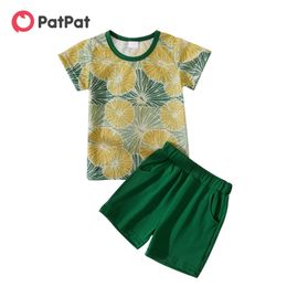 Arrival 2-piece Baby/Toddler Sports Mesh Tee and Solid Color Shorts 210528