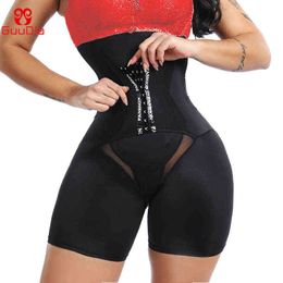 GUUDIA Women High Waist Control Panties Easy Back Take Off Postpartum Belly Girdle Slimming Underwear Butt Lifter Shapewear 211112