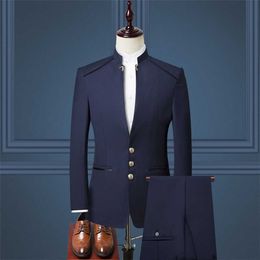 Classic Men Suit 3piece Sets Fashion Business Banquet Men Dress Suits Asian Size S M XXL XXXL 4XL Slim Fit Men Wedding Suits X0909