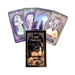 party box game UK - Familiars Tarot Cards Mystical Guidance Deck Divination Entertainment Partys Board Game Supports Wholesale 78 Sheets Box