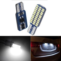 50Pcs/Lot White T10 W5W 3014 33SMD Canbus Error Free LED Car Bulbs For 192 168 License Plate Lights Dome Door Reading Lamps 12V