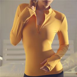 Fitness Long Sleeve t Shirt Women Gym Running Soft Tops Female Solid Color Casual Indoor Sports T-Shirt Mujer 210302