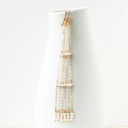 Natural Pearl Drop Earrings Handmade Gold Filled Pendientes Boho Oorbellen Brinco Vintage Jewelry For Women