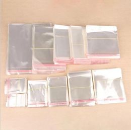 100pcs lot Self Sealing Bag Transparent Plastic OPP Bags Adhesive Cellophane Pouch Packaging for Jewellery Candies Cookies