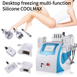 6 IN 1 Cryolipolysis Fat Freezing Slimming Machine With 2 Cryo Handles 40KHz Cavitation RF Lipolaser Body Sculpting Equipment