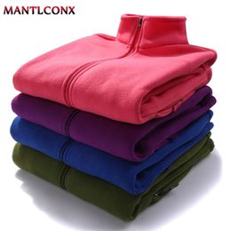 MANTLCONX Men Winter Thermal Fleece Jacket Outdoor Sports Softshell s and Coats Army Outwear with Zipper 210928