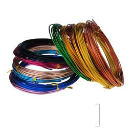 2021 new 2.0mm*10m color alumina wire Handmade DIY bicycle braided shape oxidized color aluminum wire
