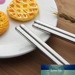 10 Pairs korean Chopsticks Food Sticks sushi Non-slip Stainless Steel Chop Set Reusable chopsticks set baguette chinoise