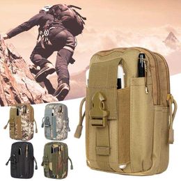 Men Outdoor Tactical Belt Waist Mole Pouch Fanny Pack Bag Phone Military Pocket Outdoor Mountaineering Bag Outdoor Mountaineerin Q0721