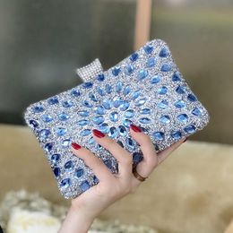 Rhinestone Clutch Bag For Women Luxury Designer Handbag Wedding Party Evening Bag Exquisite Chain Day Shoulder Sac Purse