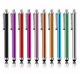 9.0 touch Screen pen Metal Capacitive Stylus Pens For Samsung Iphone Cell Phone Tablet PC 10 Colors in different styles
