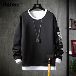 Autumn Japan Style Sweatshirt Men Hip Hop High Streetwear Male Fashion Casual Hoodie Sweatshirt Brand Clothing Plus Size 4XL 201113