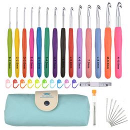 Sewing Notions & Tools Crochet Hook Needle Set Soft Handles With Accessories And Case