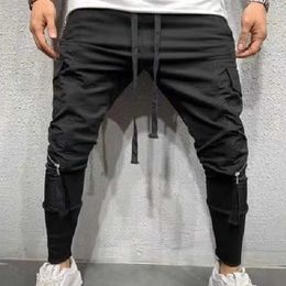New Men's Autumn Winter Outdoor Elastic Tracksuit Sport Trousers Gym Jogging Joggers Casual Workout Sweat Pants X0723