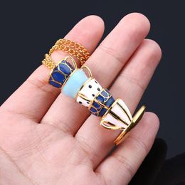 Pendant Necklaces Interesting Teacup Necklace Pendants Fashion Enamel Tea Cup Chain Clothing Accessories For Women Girl Jewelry Gifts