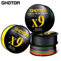 Braid Line GDA Multifilament Fishing Strength 9/11/15.8/18.2/22.7/30/36.3kg PE Weave X9 Lure 500m 300m 100m