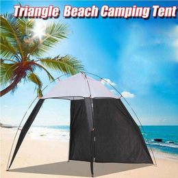Fashion Outdoors Canopy Beach Shelter Sun Shade Tent Quick Installation Beach Tent For Fishing Camping Travel 5-8 People Y0706