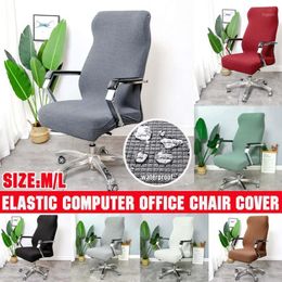 Chair Covers Thickened Waterproof Elastic Cover Anti-dirty Rotating Stretch Office Computer Desk Seat Removable Slipcovers