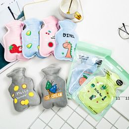 Mini Cartoon Hot Water Bottle Cute Portable Student Hotwater Warmer Lovely Portable Water Injection Storage Bottle Hand RRF12459