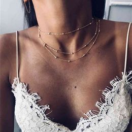 Bohemia Multi-layer Beads Chain For Women Vintage Punk Choker Necklace Fashion Jewellery Gift Whole