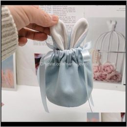jewellery gift pouches wholesale Australia - Cute Velvet Jewelry Gift Bags With Bunny Ear Jewellery Cosmetic Storage Crafts Packaging Pouches For Bou qylXgt luckyhat