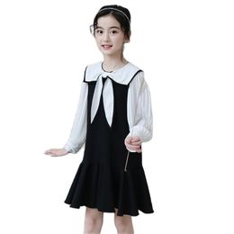 Girls' dresses spring children's clothing and autumn western style skirt girls princess dress trend P4537 210622