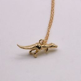 Trendy Mapusaurus Pendant The Dinosaurs of Late Cretaceous Period Necklace Gold Silver Rose Three Colour Optional Unisex