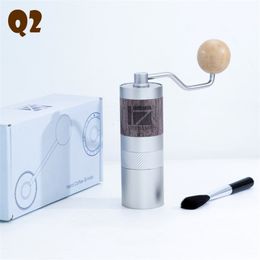 1zpresso Q2 Portable Coffee Grinder High quality Aluminum Manual grinder Stainless steel Burr Mini milling 220217