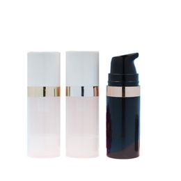 100pcs 10ml Refillable Lotion Bottles Airless Pump Vacuum Container Empty Plastic Cosmetic Bottle