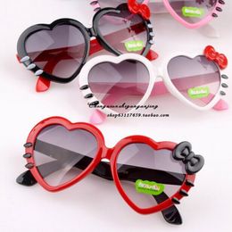 Lovely Bowknot Heart-shaped Kids Sunglasses Summer Baby Glasses Boys Girls Children Cartoon Sunglasses Shades Sun Folding Glasses Lababy130