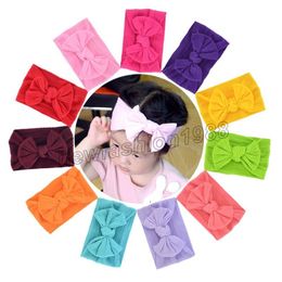 2021 24color Pick Up Ribbed Cable Knit Nylon Headband,Soft Nylon Elastic Hairbands,Knotbow Headband Children Girls Headwear