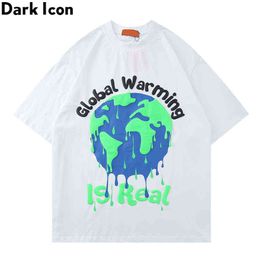 Global Warming Men's T-shirt Short Sleeve O-neck Summer Cotton Tshirts for Man Streetwear Clothing 210603
