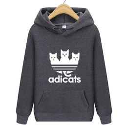 Erkek Hoodies Tişörtü 2021 Sonbahar Kış Marka Hoodie Kazak Yüksek Kaliteli Mektup Adicats Baskı Uzun Kollu Moda Erkekler Tops