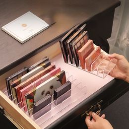 Makeup Blush Cosmetics Shelf Desktop Multi-cell Display Box 7-compartment Plastic Eye Shadow Tray Storage Box Makeup Organizer