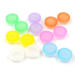 Candy Color Contact Lens Accessories Case Box Cute Eyewear Travel Box Container For Lenses