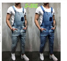 Men's Overalls 2021 Europe And The United States Straps Denim Trousers Torn Jeans Trousers, 8067