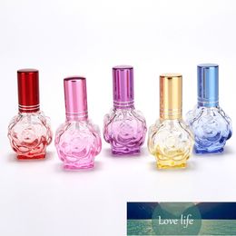 10pcs 10ml Colourful Rose Empty Glass Perfume Bottle Small Sample Portable Parfume Refillable Scent Sprayer