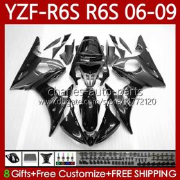 MOTO Fairings For YAMAHA YZF-R6S YZF R6 S 600 CC YZF600 2006-2009 Body 96No.186 YZFR6S Grey Flames 2006 2007 2008 2009 YZF-600 600CC YZF R6S 06 07 08 09 OEM Bodywork Kit