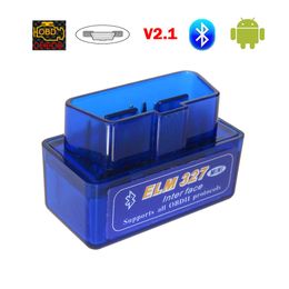 ELM 327 V2.1 Diagnostic Tools Elm327 Bluetooth OBD2 Car Diagnostic Scanner For Android Elm-327 OBD 2 OBDII Scanner 20pcs/bale