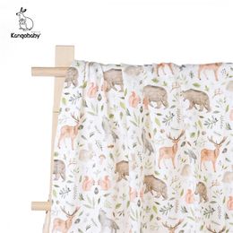 Kangobaby #My Soft Life# Digital Print Popular Design Premier Quality Muslin Swaddle Blanket For Newborn Baby 210309