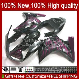 Body Kit For SUZUKI SV650S SV1000 SV650 SV 1000 650 S 03 04 05 06 07 08 30No.57 SV 650S 1000S SV1000S Pink flames 2003 2009 2010 2011 2012 2013 SV-1000 SV-650 03-13 Fairing