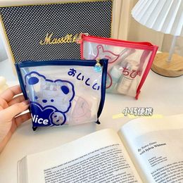 Storage Bags Cartoon Creative Transparent Cosmetic Bag Portable Travel Toilet Large Capacity Pvc Waterproof