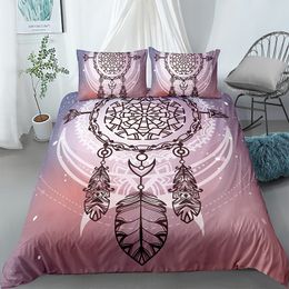 Dream-catcher Boho Bedding Set Dreamland Duvet Cover And Pillowcase Queen King Size Bed Sets 210309