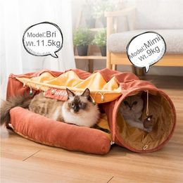 Cat Bed House Detachable Collapsible Tunnel Pet Furniture Puppy Beds For Small Dogs Mat Supplies Sleeping Products 211111