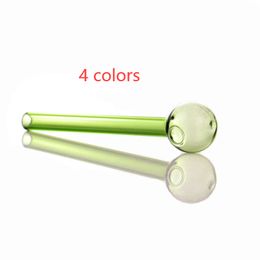 4 inches Glass tobacco pipes Oil Burner Pipe colourful water pipe thick glass oil burner pipes Tube Glass Pipe