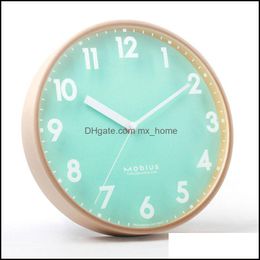 Wall Clocks Home Decor & Garden 10In Wood Creativity Silent Clock Small Size Diameter 25.5Cm Kitchen Living Room Decoration Watches Drop Del