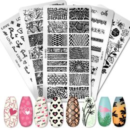 nail art plate kit Australia - Nail Art Kits Geometry Stamping Plates Lines Animal Fruits Theme Template Plate Mold Stencil Tools Salon Supplies And