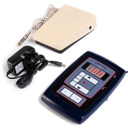 tattoo footswitch Australia - Tattoo Guns Kits Wholesale Power Supply With Foot Pedal Switch LCD Digital Footswitch Makeup Machine Pen Professional Kit