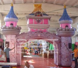 6m wide colorful inflatable castle arch tunnel for kid birthday party events decoration tunnel decorations
